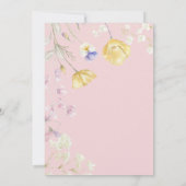 Invitation Aquarelle Fleur sauvage doux 16 (Dos)