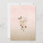 Invitation Aquarelle fleur sauvage et papillon Rejoignez-nous (Dos)