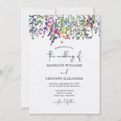 Invitation Aquarelle fleur sauvage Florale (Devant)