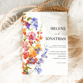 Invitation Aquarelle fleur sauvage Florale Mariage élégant