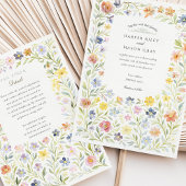 Invitation Aquarelle Fleur sauvage Florence Mariage