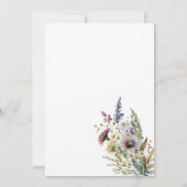 Invitation Aquarelle Fleur sauvage Jardin Arc Mariage Floral (Dos)