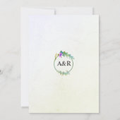 Invitation Aquarelle fleur sauvage mariage fleuri  (Dos)