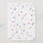 Invitation Aquarelle Fleur sauvage Onederful Butterfly Annive (Dos)