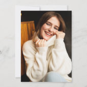 Invitation Aquarelle Fleur sauvage photo demande de diplôme (Dos)