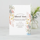 Invitation Aquarelle Fleur sauvage pré séchée (Debout devant)