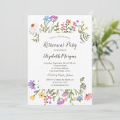 Invitation Aquarelle Fleur sauvage Retrait de prairie (Debout devant)