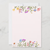 Invitation Aquarelle Fleur sauvage Retrait de prairie (Dos)