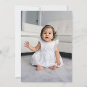 Invitation Aquarelle Fleur sauvage rose 1er anniversaire (Dos)