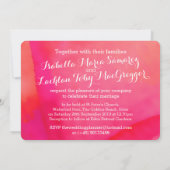 Invitation Aquarelle fleur sauvage rouge rose (Dos)