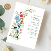 Invitation Aquarelle Fleur sauvage Rustique Chic Garden Maria