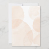 Invitation aquarelle fleurie botanique orange brun mariage (Dos)