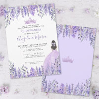 Aquarelle Fleurie Lilas Violet Quinceanera