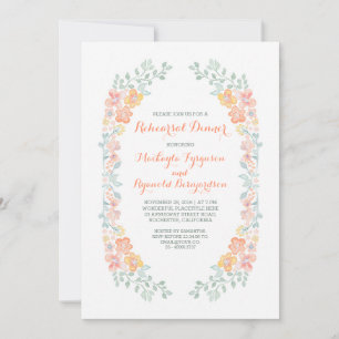 Invitation aquarelle fleurie mignonne frénésie