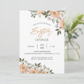 Invitation aquarelle fleurie Printemps Dîner de Pâques (Debout devant)
