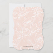 Invitation Aquarelle Fleurs Arc moderne pampas boho mariage (Dos)