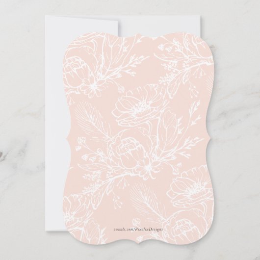 Invitation Aquarelle Fleurs Arc moderne pampas boho mariage (Dos)