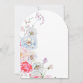 Invitation Aquarelle Fleurs Arch Baptism (Dos)