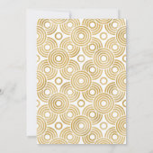 Invitation Aquarelle Fleurs blanches 3D or  Baby Shower (Dos)