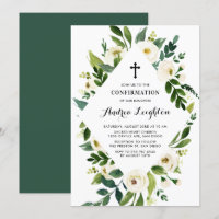 Aquarelle Fleurs blanches Confirmation du cadre