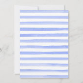 Invitation Aquarelle Fleurs bleues et jaunes 21e anniversaire (Dos)