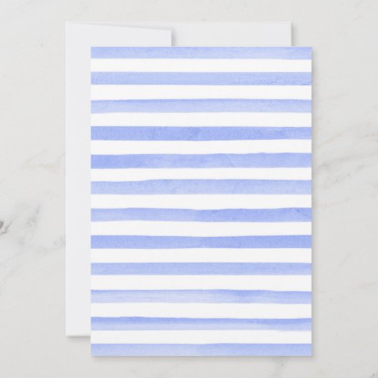 Invitation Aquarelle Fleurs bleues et jaunes 21e anniversaire (Dos)