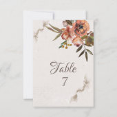 Invitation Aquarelle Fleurs d'automne (Devant)