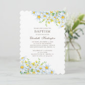 Invitation Aquarelle. Fleurs de campagne. Baptême floral (Debout devant)