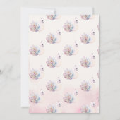 Invitation Aquarelle Fleurs de cygne mignonnes Anniversaire (Dos)