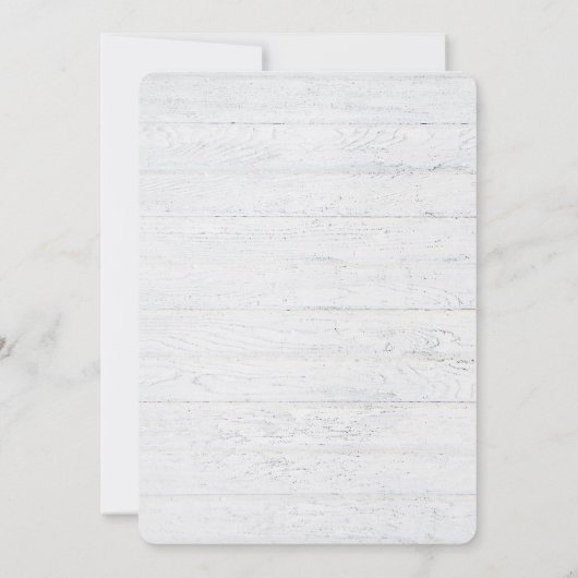 Invitation Aquarelle Fleurs De Mariage Sur Bois (Dos)