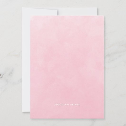 Invitation Aquarelle Fleurs de printemps Déjeuner nuptial (Dos)