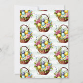 Invitation Aquarelle Fleurs de printemps Pâques Panier Brunch (Dos)