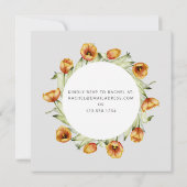 Invitation Aquarelle fleurs de printemps tulipes douche nupti (Dos)