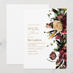 Invitation Aquarelle Fleurs de tapisserie lumineuses golInvit