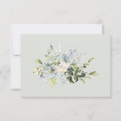 Invitation Aquarelle Fleurs Dusty Blue Gum Eucalyptus, RSVP (Dos)