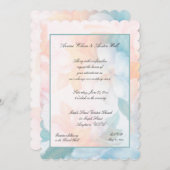 Invitation Aquarelle Fleurs Pastel (Devant / Derrière)