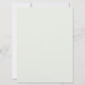 Invitation Aquarelle Fleurs Pastel Green Menu (Dos)