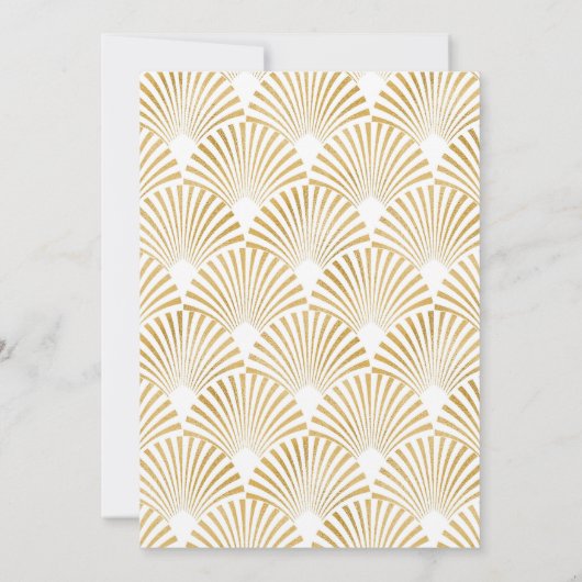 Invitation Aquarelle fleurs rétro or Fête des mariées (Dos)