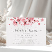 Invitation Aquarelle fleurs rose cerisier