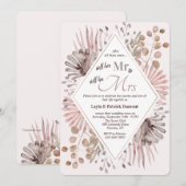 Invitation aquarelle fleurs sauvages (Devant / Derrière)