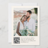 Invitation Aquarelle Fleurs sauvages Mariage Photo Code QR (Dos)