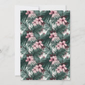 Invitation Aquarelle Fleurs tropicales et Mariage de verdure (Dos)