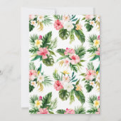 Invitation Aquarelle Fleurs tropicales Mariage d'été (Dos)