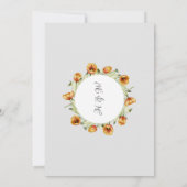 Invitation Aquarelle fleurs tulipes enregistrer la date (Dos)