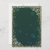 Invitation Aquarelle Fleurs Vert Or Tiara, Quinceañera (Dos)