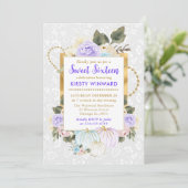 Invitation Aquarelle Floral Automne Citrouille doux 16 (Debout devant)