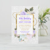 Invitation Aquarelle Floral Automne Citrouilles 50e anniversa (Debout devant)