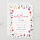 Invitation Aquarelle Floral Baby in Bloom Baby shower (Devant)