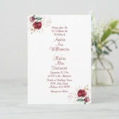 Invitation Aquarelle Floral Bijou d'automne Tone romantique (Debout devant)