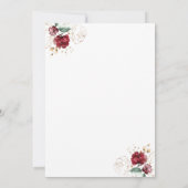 Invitation Aquarelle Floral Bijou d'automne Tone romantique (Dos)